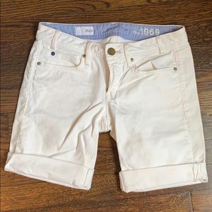 Gap 1969 white denim shorts